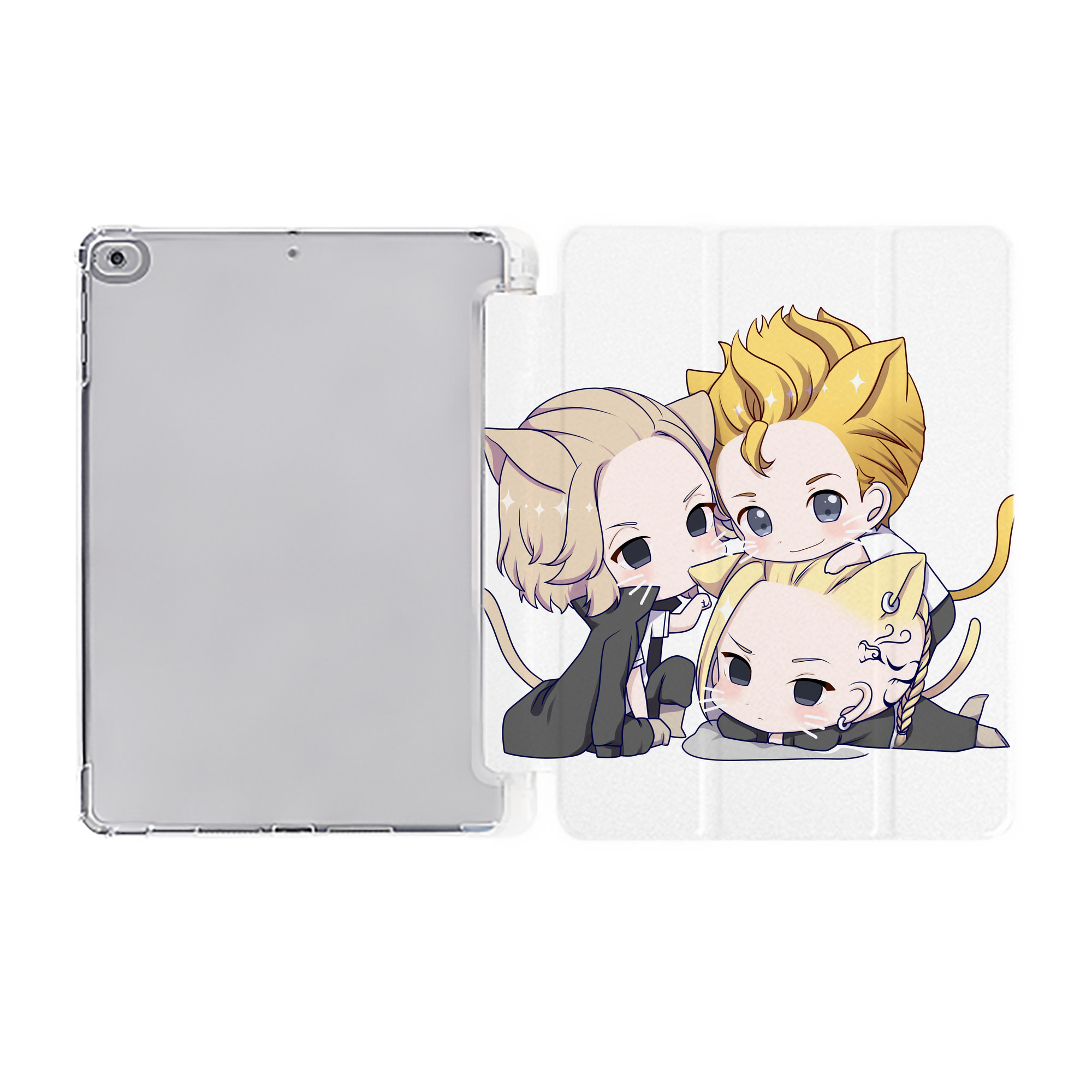 （画像用） 東京リベンジャーズ Tokyo Revengers IPad ケース ペン収納付き 三つ折りスタンド PUレザー×シリコン 対応機種9.5/10.5/10.9インチ